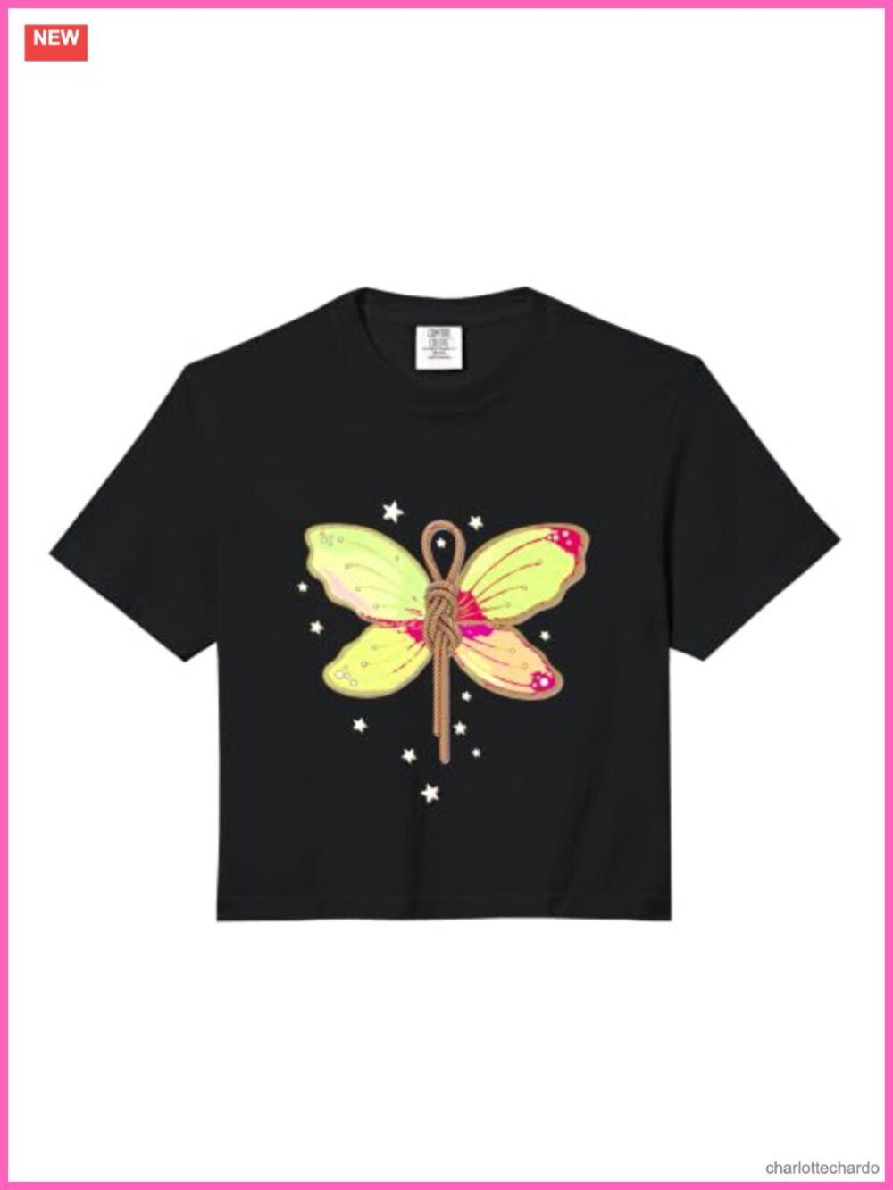 Comfort Colors Crop Top Fairy Wings Climbing Knot Freeclimber Tee